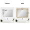 Amanti Art Mirror Makeover Bathroom Mirror Frame Border Kit - Fully Assembled Peel and Stick Frame - Mirror NOT Included - Grace Brushed Gold Trim